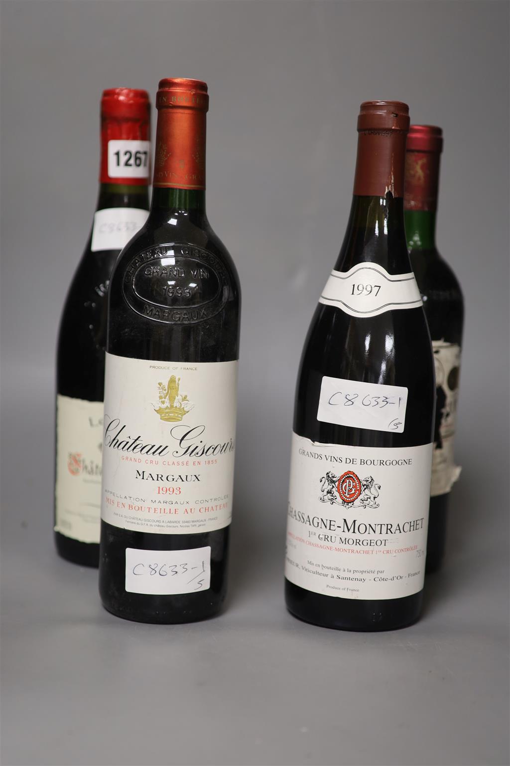 5 x Bordeaux wines.